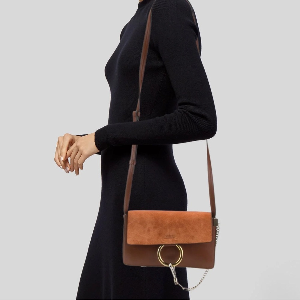 Authentic Chloe Faye Leather Shoulder Bag-Small - Picture 5 of 16